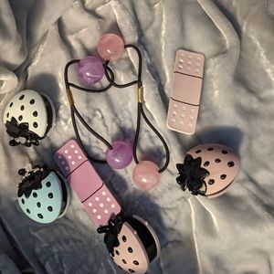 Hot Topic Assorted Pastel Goth Hair Accessories